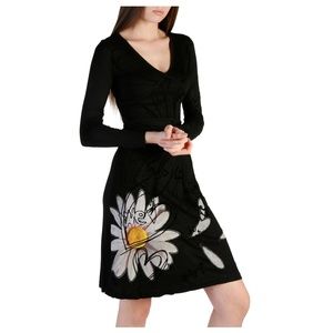 Desigual Designer Black Floral Dress